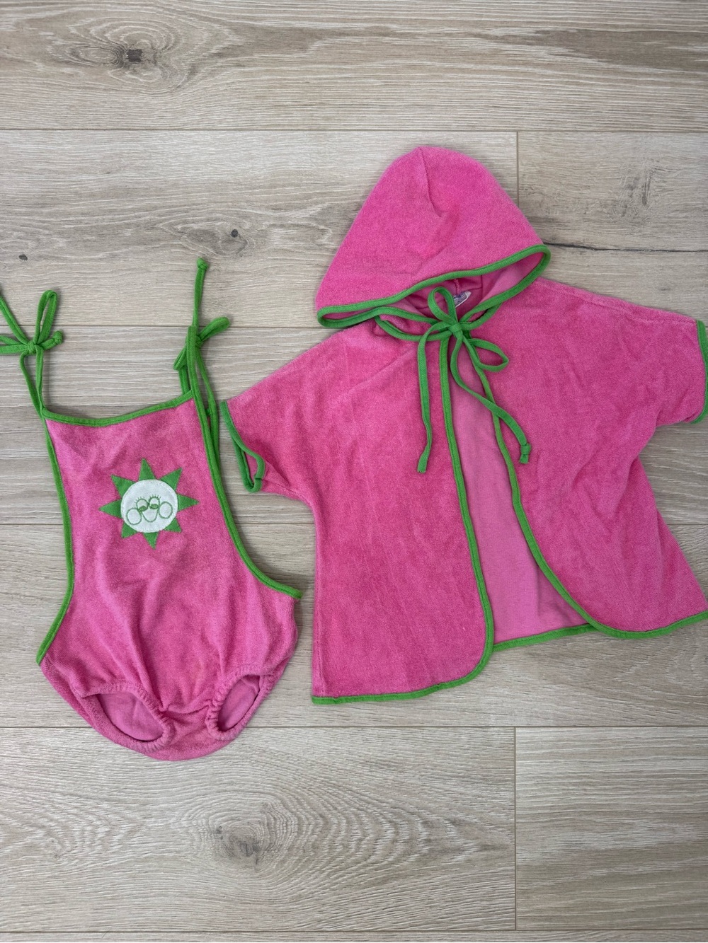 Carter’s Vintage Pink Towel Romper & Cape